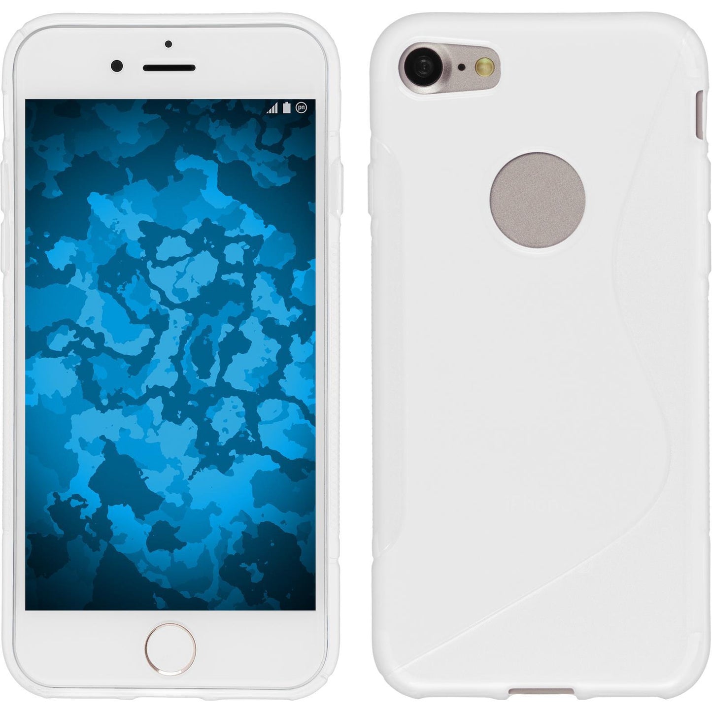 PhoneNatic Case kompatibel mit Apple iPhone 7 / 8 / SE 2020 - weifl Silikon Hülle S-Style + 2 Schutzfolien