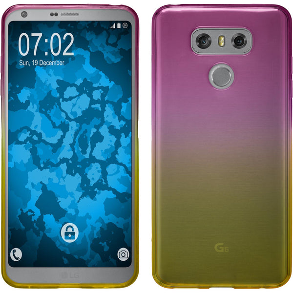 PhoneNatic Case kompatibel mit LG G6 - Design:01 Silikon Hülle OmbrË + 2 Schutzfolien