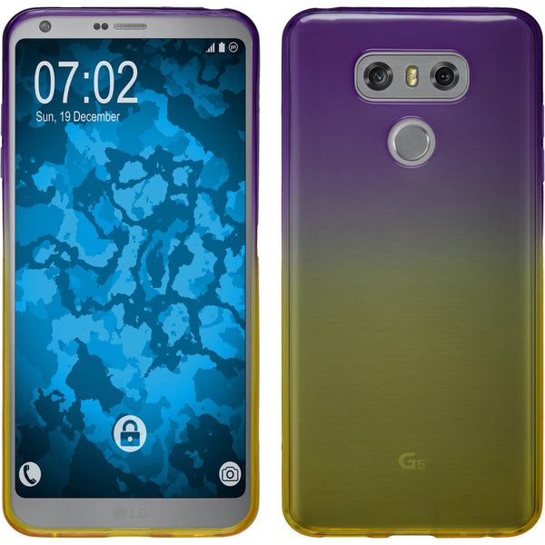 PhoneNatic Case kompatibel mit LG G6 - Design:05 Silikon Hülle OmbrË + 2 Schutzfolien