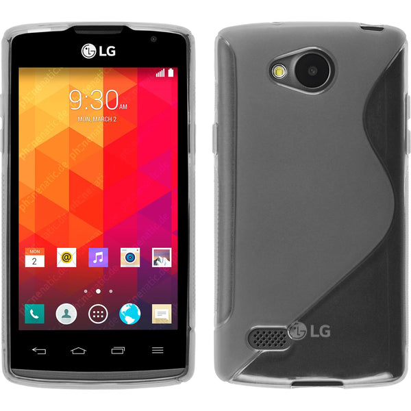 PhoneNatic Case kompatibel mit LG Joy - clear Silikon Hülle S-Style + 2 Schutzfolien