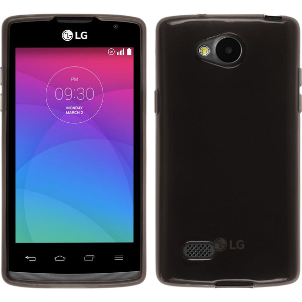 PhoneNatic Case kompatibel mit LG Joy - schwarz Silikon Hülle transparent + 2 Schutzfolien
