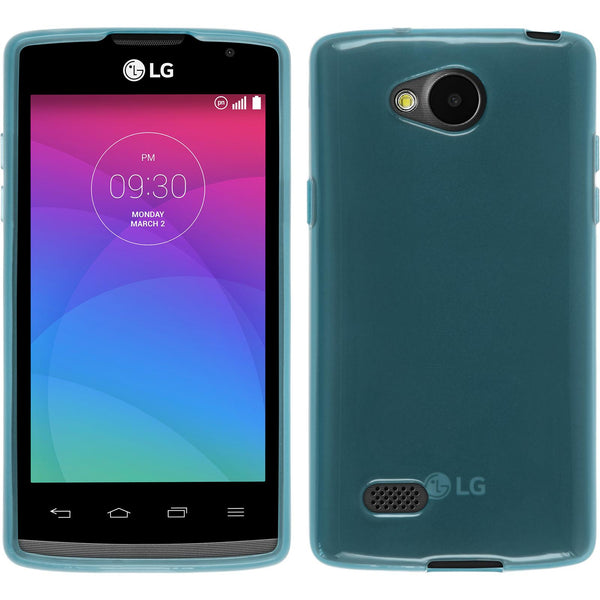 PhoneNatic Case kompatibel mit LG Joy - türkis Silikon Hülle transparent + 2 Schutzfolien