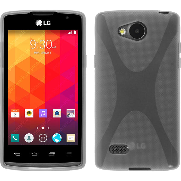 PhoneNatic Case kompatibel mit LG Joy - clear Silikon Hülle X-Style + 2 Schutzfolien