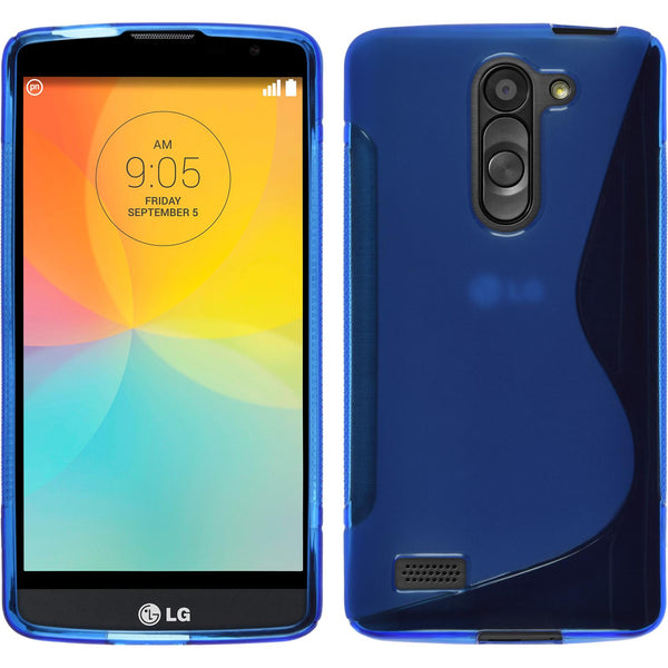 PhoneNatic Case kompatibel mit LG L Bello - blau Silikon Hülle S-Style + 2 Schutzfolien