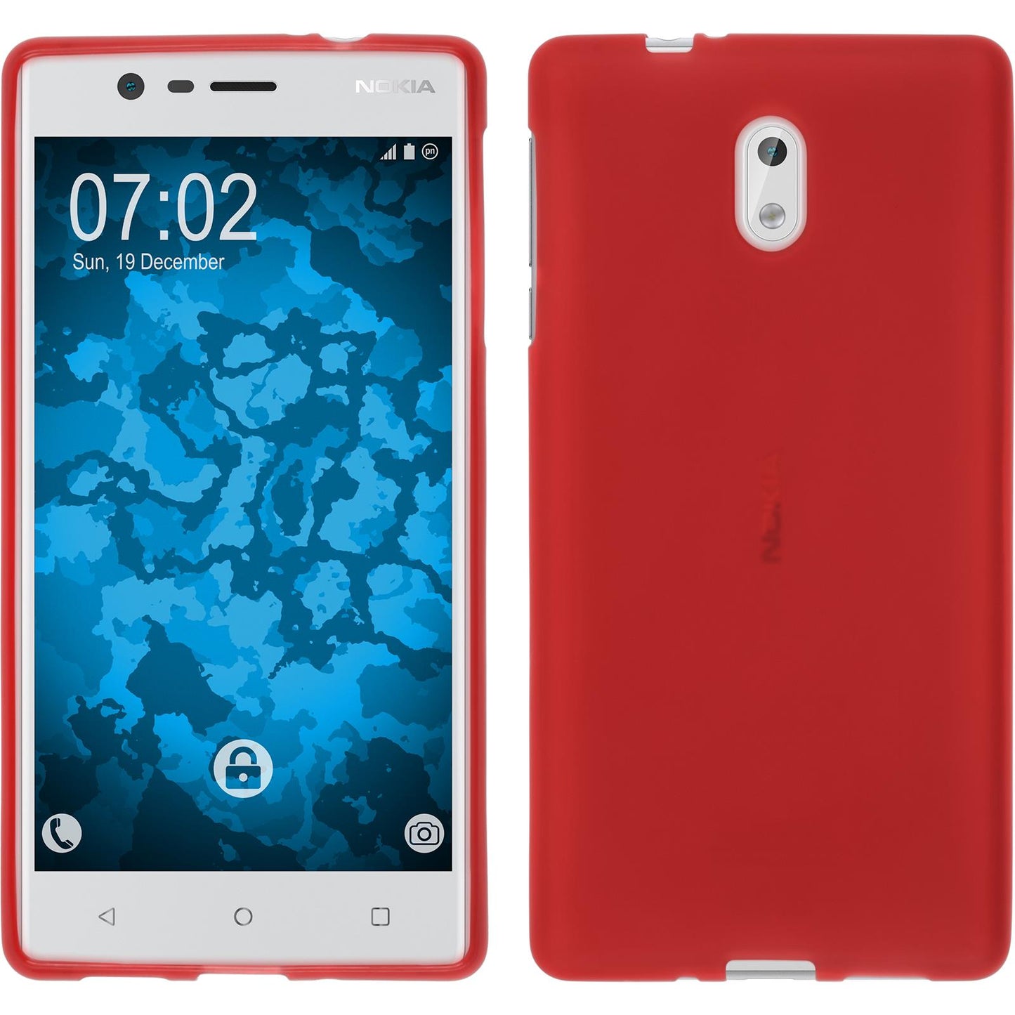 Silikonhülle für Nokia 3 matt rot