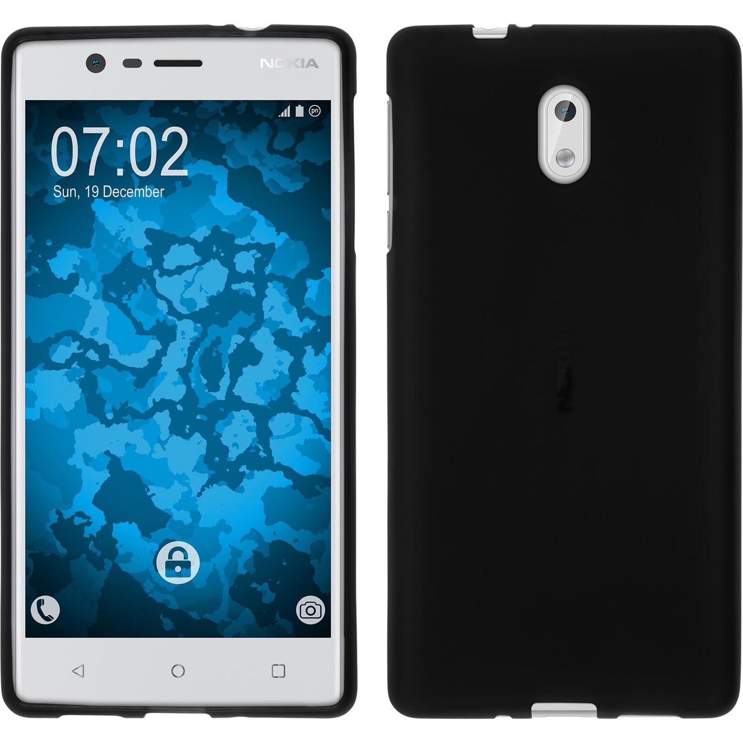 Silikonhülle für Nokia 3 matt schwarz