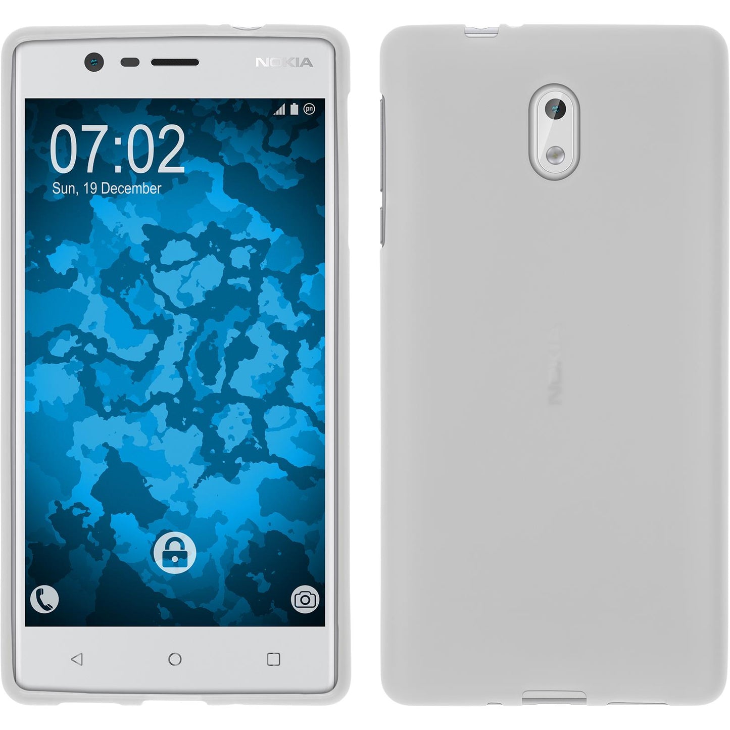 Silikonhülle für Nokia 3 matt weifl
