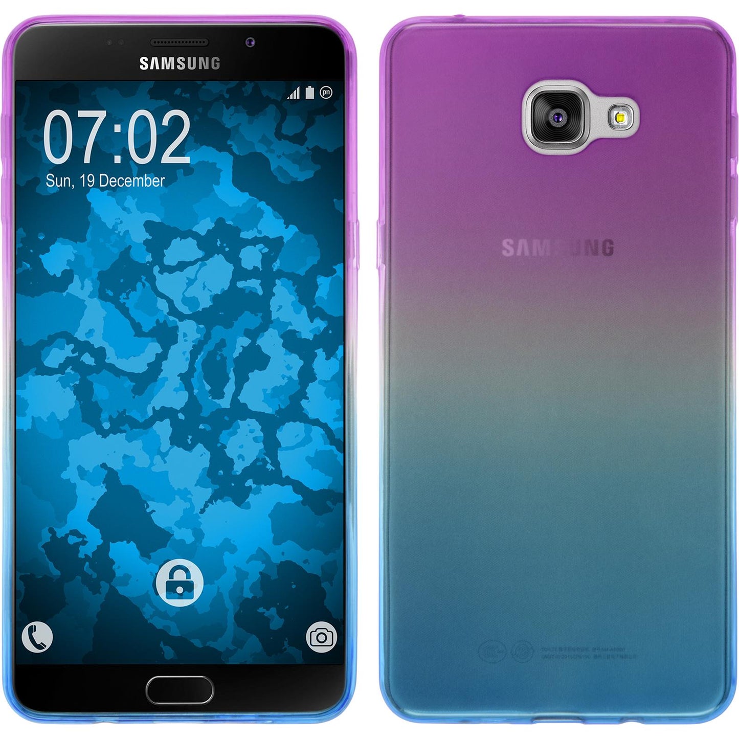 PhoneNatic Case kompatibel mit Samsung Galaxy A9 (2016) - Design:04 Silikon Hülle OmbrË Cover