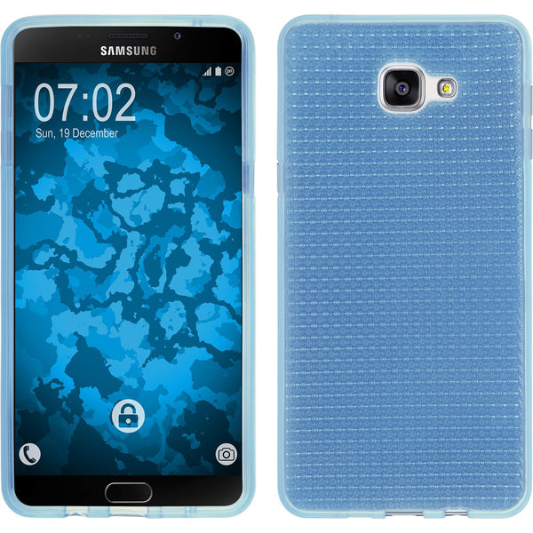 PhoneNatic Case kompatibel mit Samsung Galaxy A9 (2016) - hellblau Silikon Hülle Iced + 2 Schutzfolien