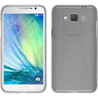 PhoneNatic Case kompatibel mit Samsung Galaxy Grand 3 - weiß Silikon Hülle brushed + 2 Schutzfolien