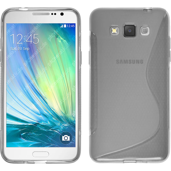 PhoneNatic Case kompatibel mit Samsung Galaxy Grand 3 - clear Silikon Hülle S-Style + 2 Schutzfolien
