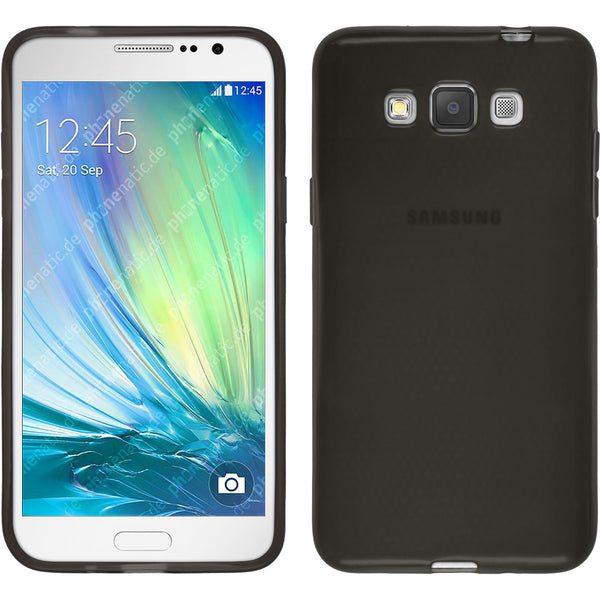 PhoneNatic Case kompatibel mit Samsung Galaxy Grand 3 - schwarz Silikon Hülle transparent + 2 Schutzfolien