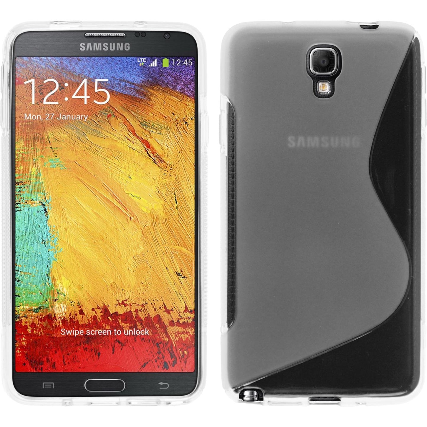 PhoneNatic Case kompatibel mit Samsung Galaxy Note 3 Neo - clear Silikon Hülle S-Style Cover