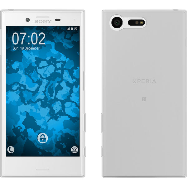 PhoneNatic Case kompatibel mit Sony Xperia XZ Premium - Crystal Clear Silikon Hülle transparent + 2 Schutzfolien