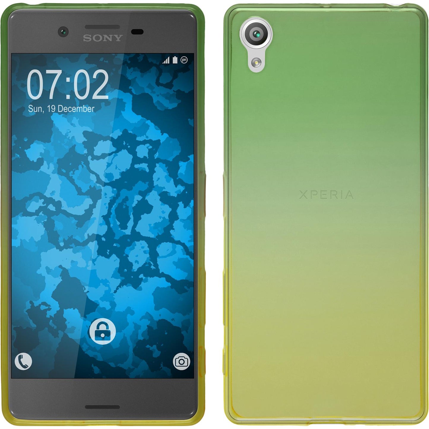 PhoneNatic Case kompatibel mit Sony Xperia X - Design:03 Silikon Hülle OmbrË + 2 Schutzfolien