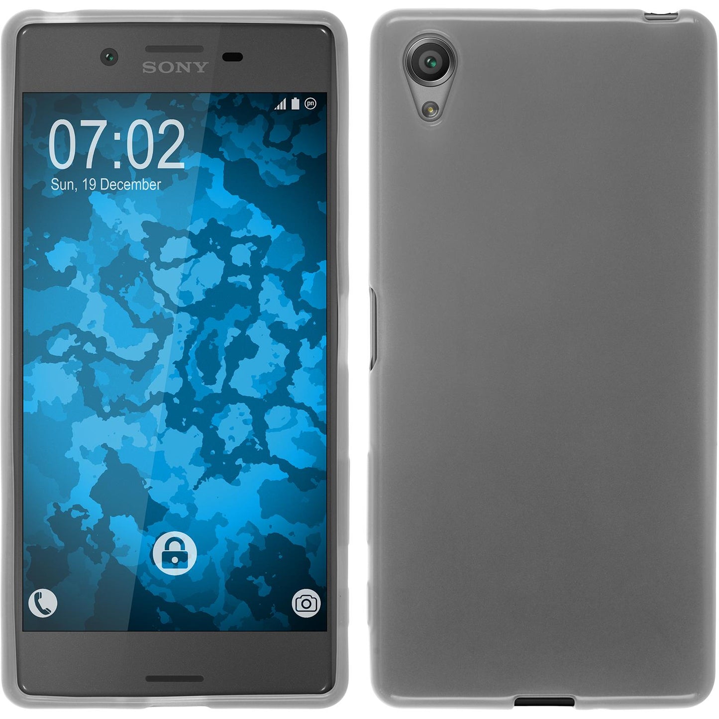 PhoneNatic Case kompatibel mit Sony Xperia X - weifl Silikon Hülle transparent + 2 Schutzfolien