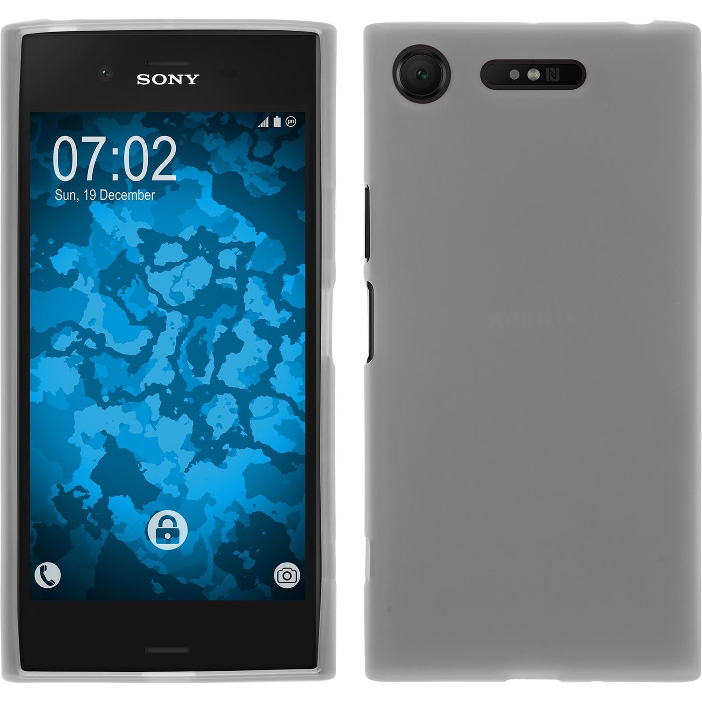 PhoneNatic Case kompatibel mit Sony Xperia XZ1 - weifl Silikon Hülle matt Cover