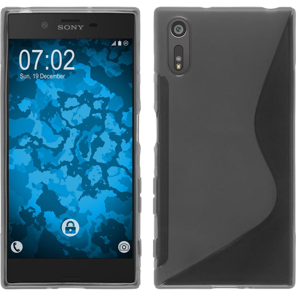 PhoneNatic Case kompatibel mit Sony Xperia XZ - clear Silikon Hülle S-Style + 2 Schutzfolien