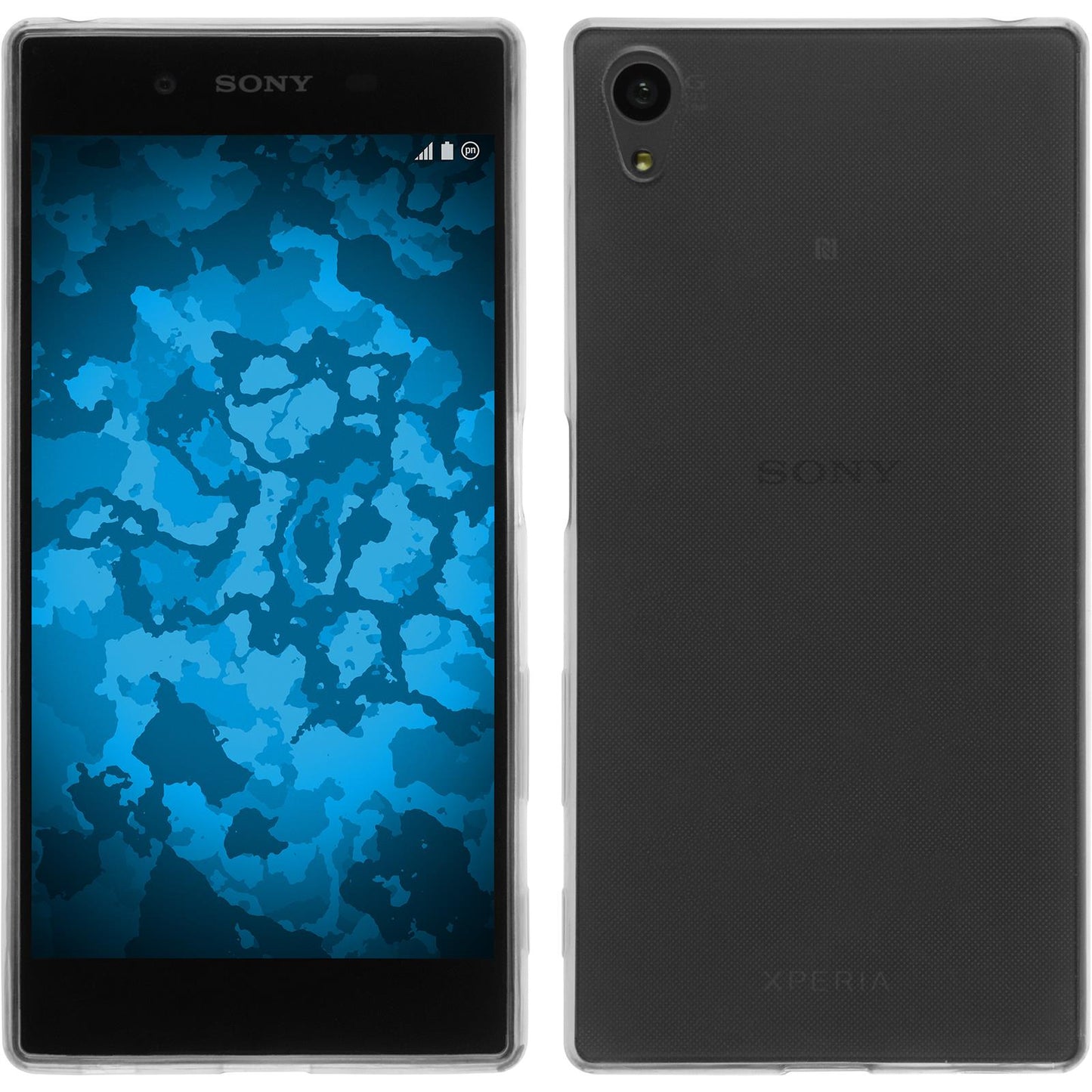 PhoneNatic Case kompatibel mit Sony Xperia Z5 - clear Silikon Hülle Slimcase + 2 Schutzfolien