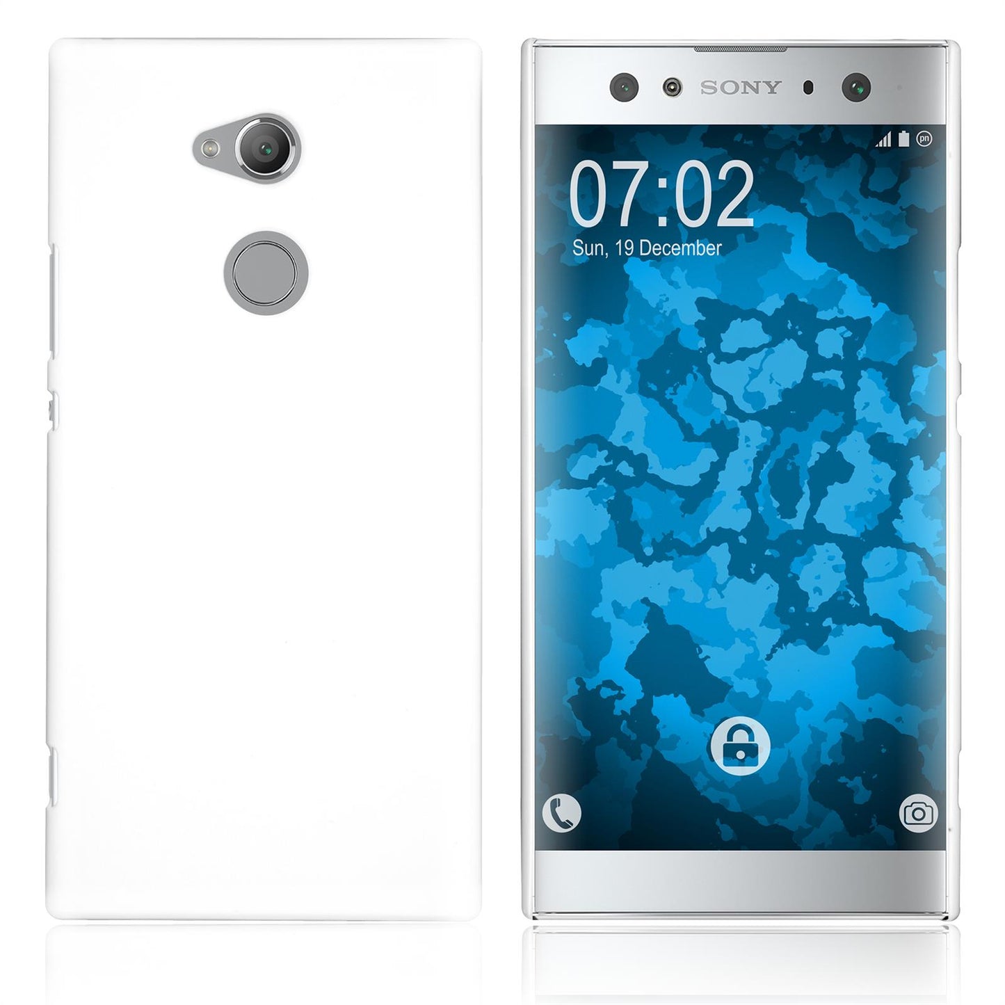 Hardcase für Sony Xperia XA2 Ultra gummiert weifl