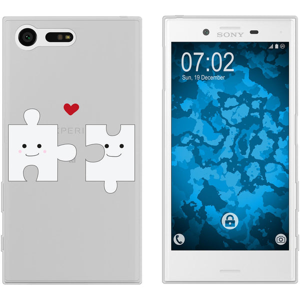 Xperia X Compact Silikon-Hülle in Love Herz M1 Case