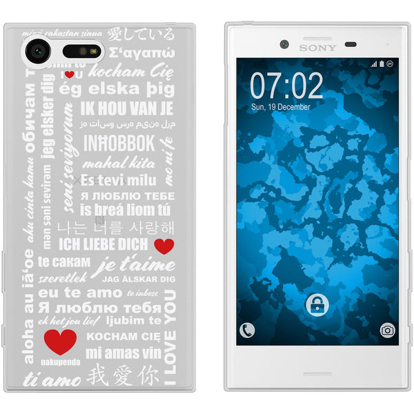 Xperia X Compact Silikon-Hülle in Love Wörter M5 Case
