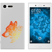 Xperia X Compact Silikon-Hülle Floral Wolf M3-2 Case