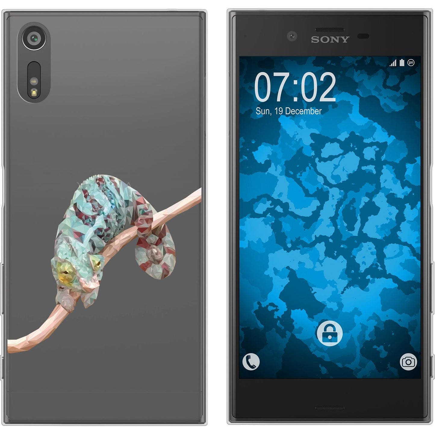 Xperia XZs Silikon-Hülle Vektor Tiere Camelion M7 Case