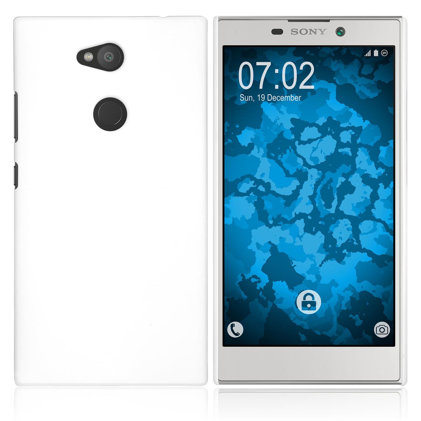 Hardcase für Sony Xperia L2 gummiert weifl