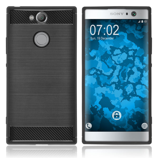 PhoneNatic Case kompatibel mit Sony Xperia XA2 - schwarz Silikon Hülle Ultimate Cover