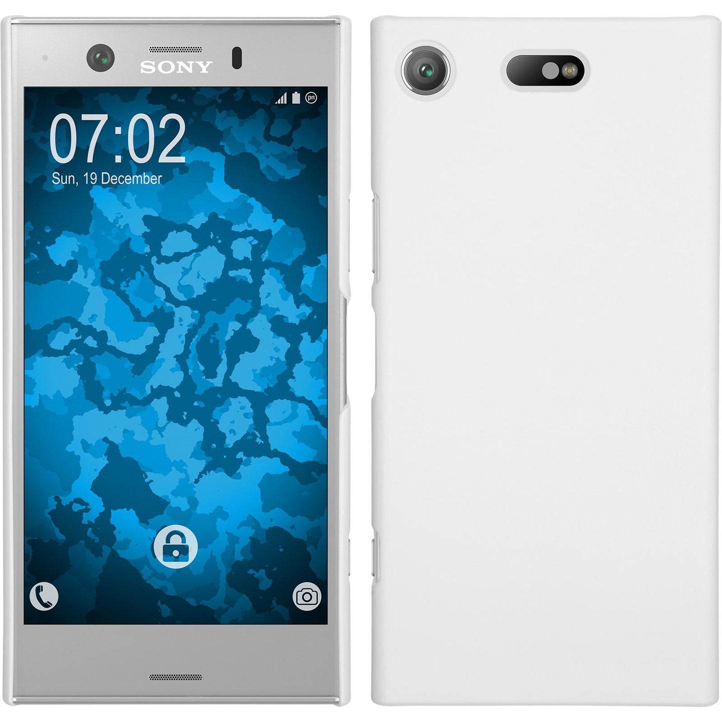Hardcase für Sony Xperia XZ1 Compact gummiert weifl