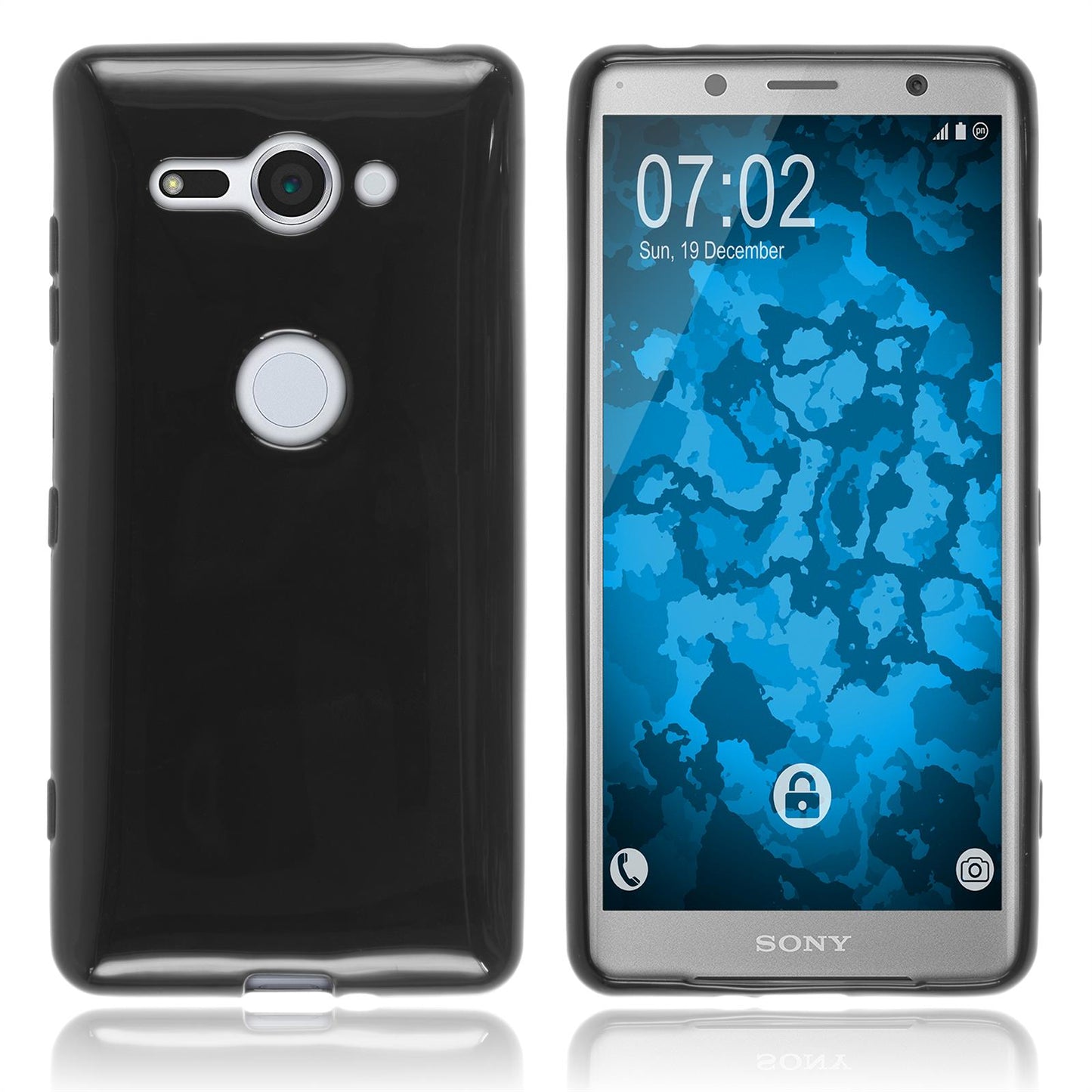 PhoneNatic Case kompatibel mit Sony Xperia XZ2 Compact - schwarz Silikon Hülle Cover