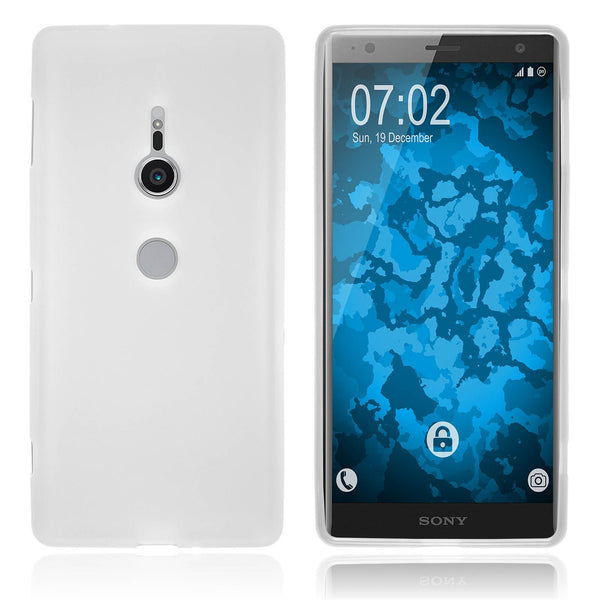 PhoneNatic Case kompatibel mit Sony Xperia XZ2 - clear Silikon Hülle matt Cover
