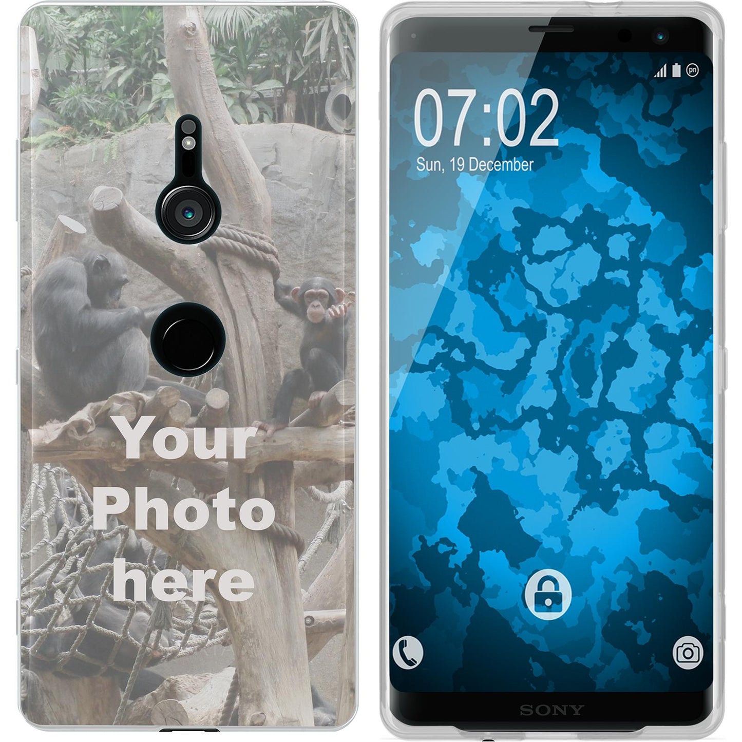 Xperia XZ3 Personalisierte Handyhülle clear zum selbst ges