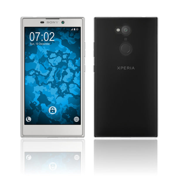 PhoneNatic Case kompatibel mit Sony Xperia L2 - Crystal Clear Silikon Hülle transparent Cover