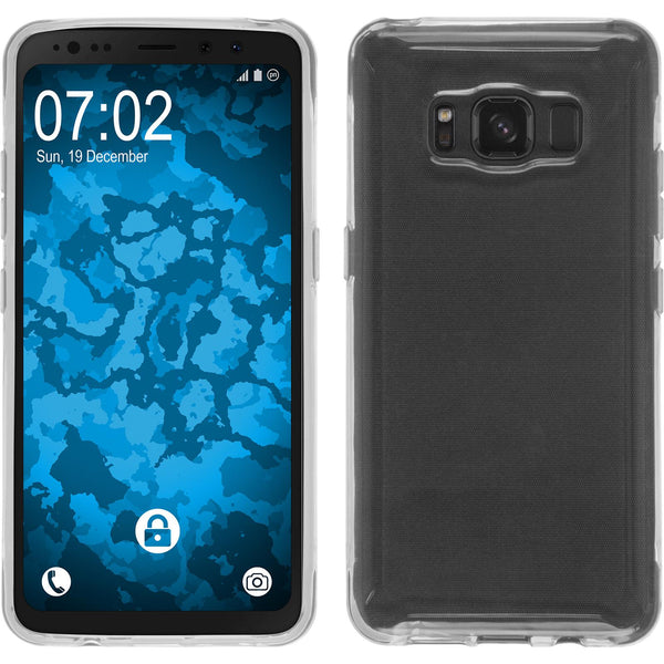 PhoneNatic Case kompatibel mit Samsung Galaxy S8 Active - Crystal Clear Silikon Hülle transparent Cover