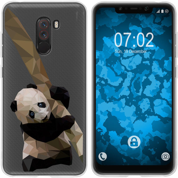 Pocophone F1 Silikon-Hülle Vektor Tiere Panda M4 Case