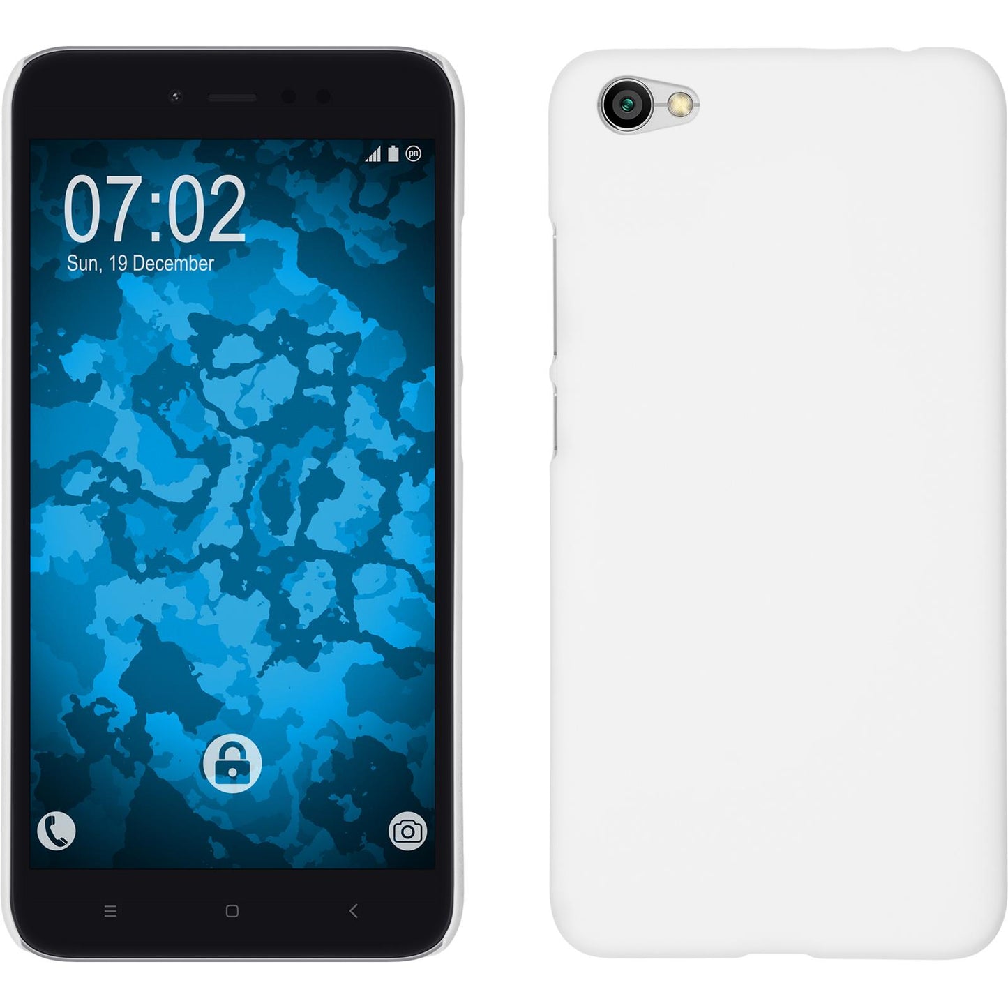 Hardcase für Xiaomi Redmi Y1 Lite gummiert weifl