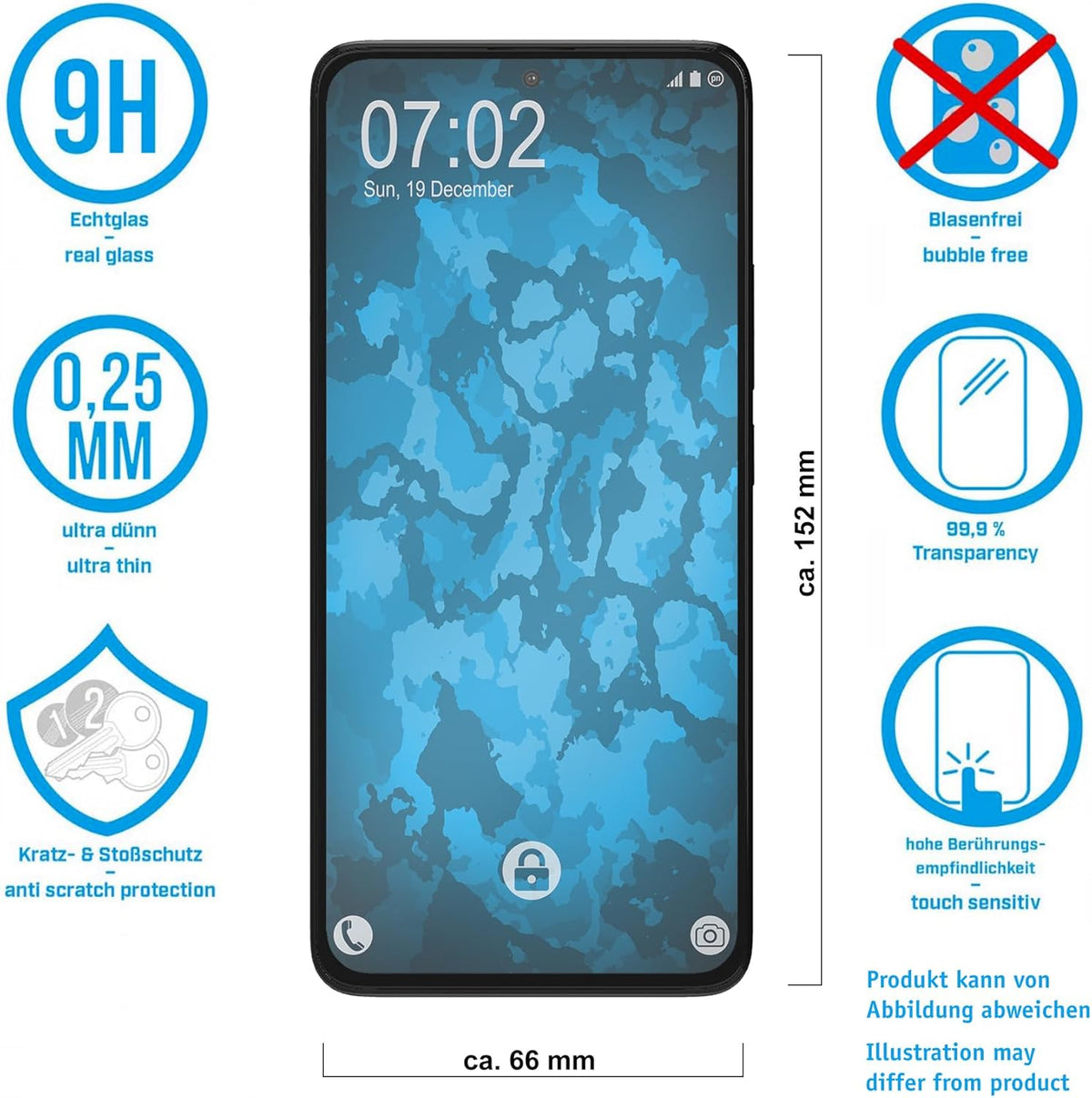 1x Glasfolie klar für Xiaomi Poco F5 Pro – Panzerglas für Xiaomi Poco F5 Pro
