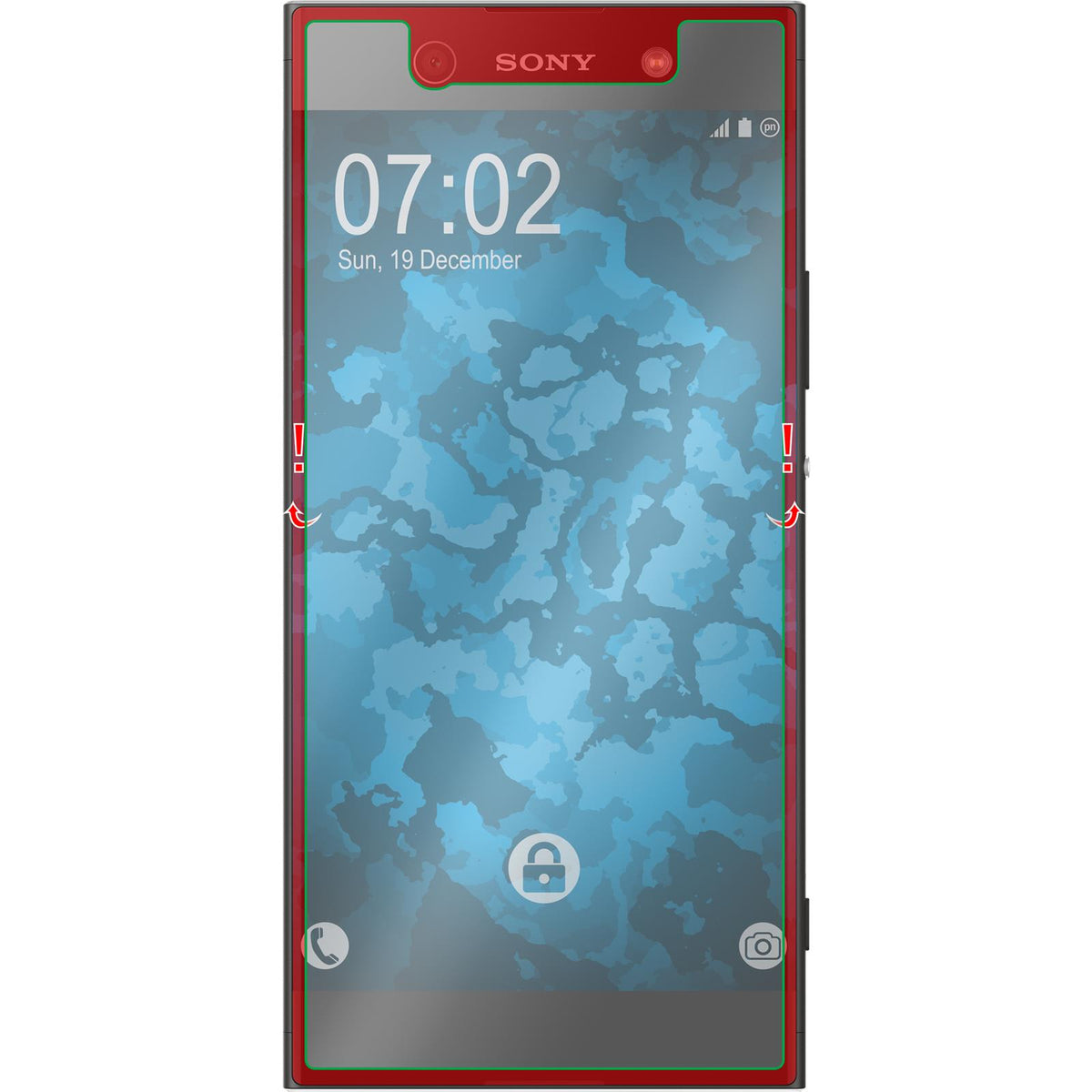 2x Displayschutzfolien Fiber-Glas klar für Sony Xperia XA1 Ultra – Ansicht 3