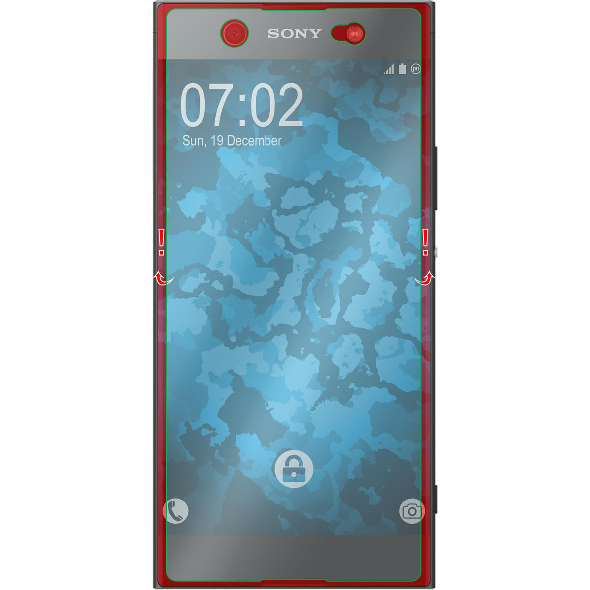 2er-Pack Displayschutzfolien matt für Sony Xperia XA1 Ultra – Ansicht 3