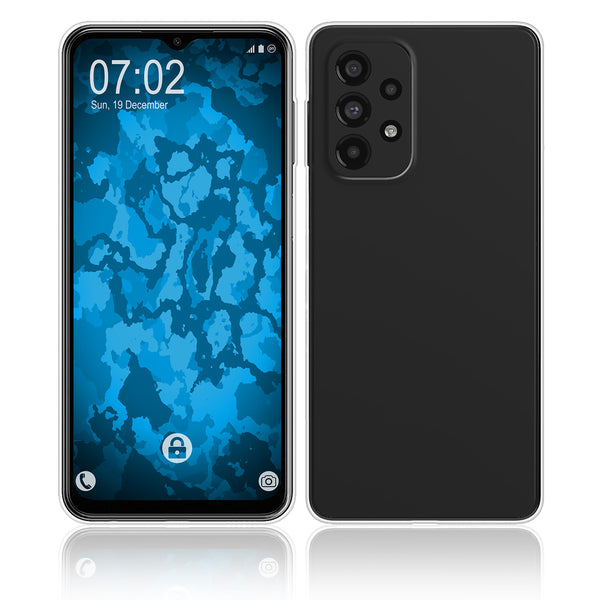 PhoneNatic Case kompatibel mit Samsung Galaxy A23 – Transparent Silikon Hülle crystal-case Cover