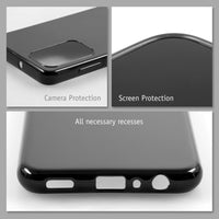 PhoneNatic Case kompatibel mit Samsung Galaxy A23 – Schwarz Silikon Hülle crystal-case Cover