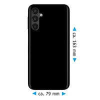 PhoneNatic Case kompatibel mit Samsung Galaxy A35 – Schwarz Silikon Hülle crystal-case Cover