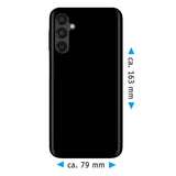 PhoneNatic Case kompatibel mit Samsung Galaxy A35 – Schwarz Silikon Hülle crystal-case Cover