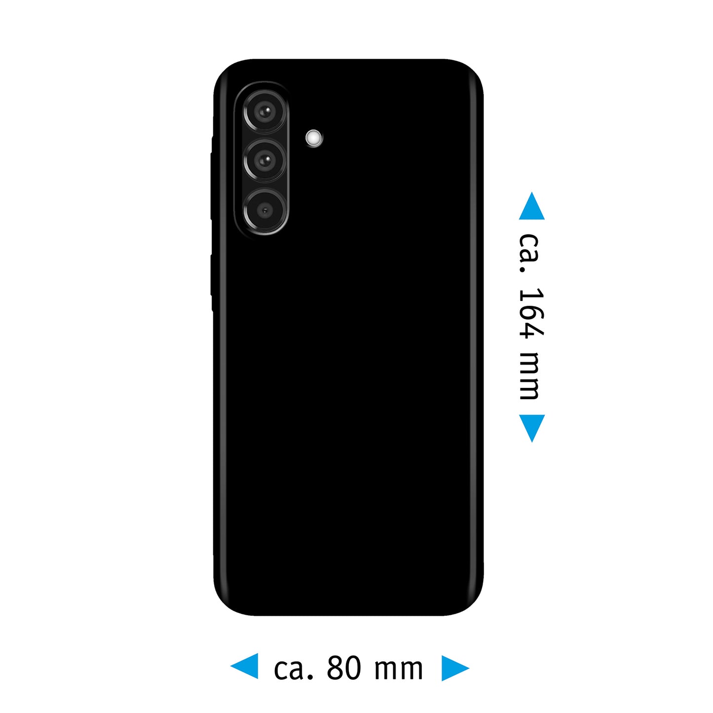 PhoneNatic Case kompatibel mit Samsung Galaxy A36 – Schwarz Silikon Hülle crystal-case Cover