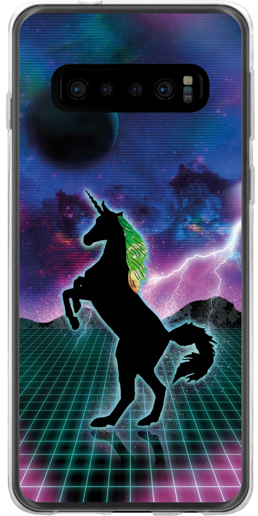 Case für Samsung Galaxy S10 Silikon-Hülle Retro Wave Einhorn M2 – Ansicht 2
