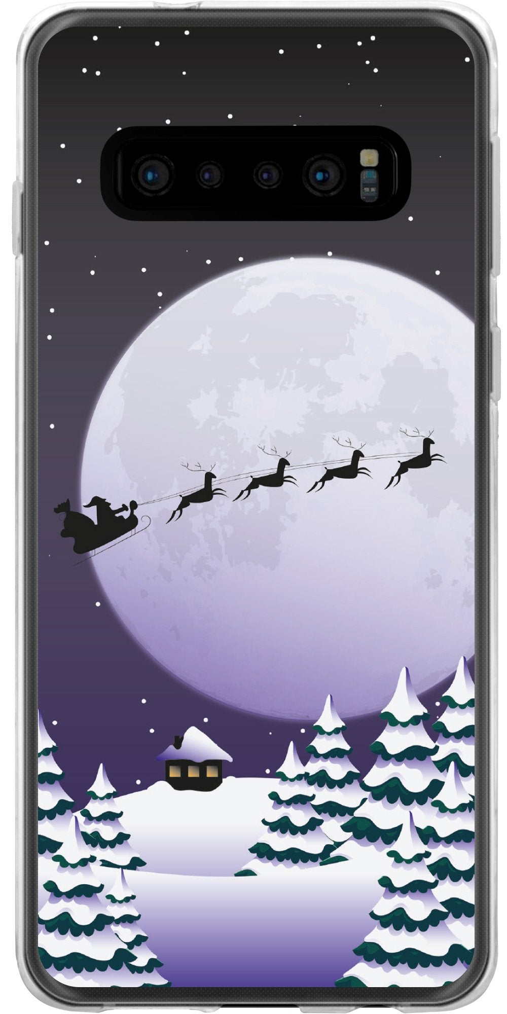 Case für Samsung Galaxy S10 Silikon-Hülle X Mas Weihnachten Santa - Night M5 – Ansicht 2
