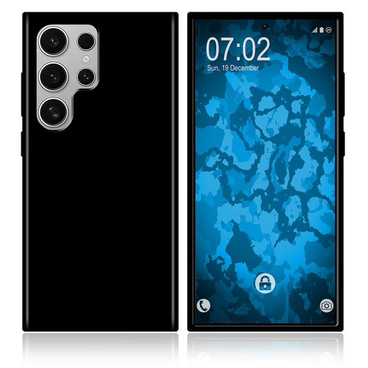 PhoneNatic Case kompatibel mit Samsung Galaxy S25 Ultra – Schwarz Silikon Hülle crystal-case Cover