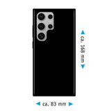PhoneNatic Case kompatibel mit Samsung Galaxy S24 Ultra – Schwarz Silikon Hülle crystal-case Cover